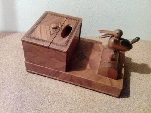 Vintage Wooden Mechanical with Sound Cigarette Dispenser