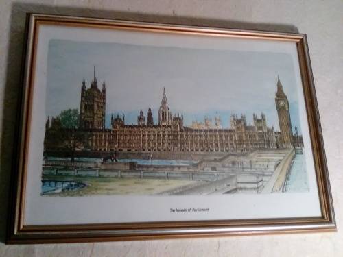 Bernard Smith print of The Houses of Parliament in Good Looking Frame