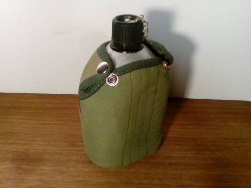Old Military Water Canister/Bottle in Canvas Holder