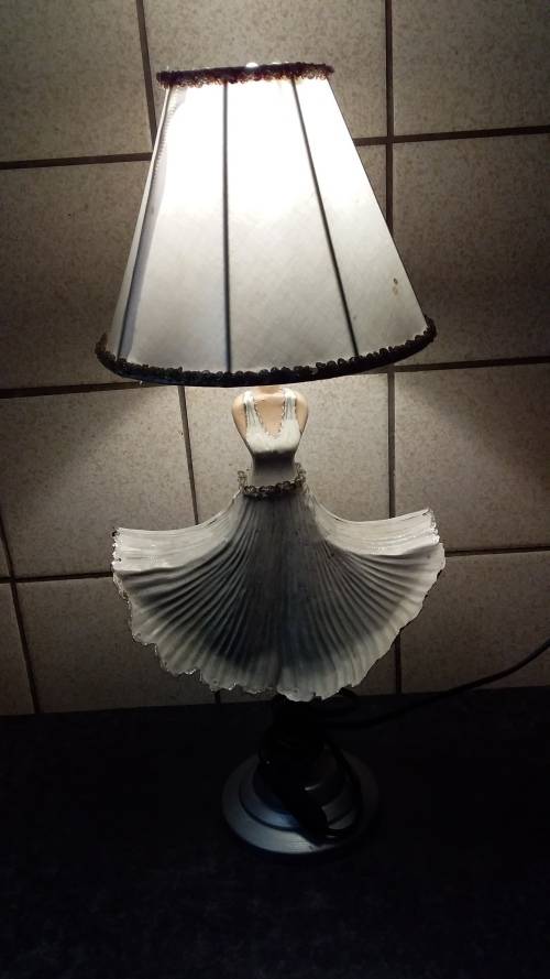 Metal Dress Shaped Standing Lamp - Collection Only