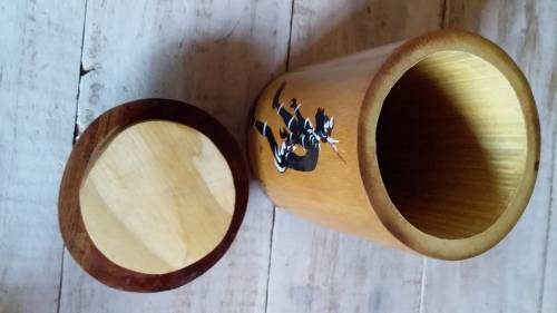 Wood Jar Souvenir from Pilgrim`s Rest