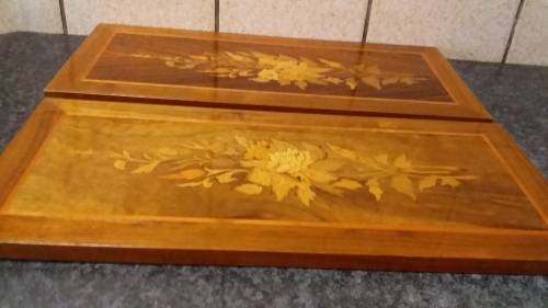 Set of Glazed Still Life Art Etching on wood Wall Hangings