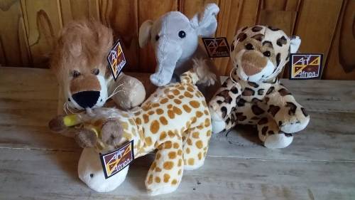 Four Animal Soft Toys from Art Africa