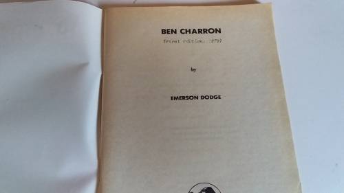 Ben Charron - Cowboy and Western Book 1979