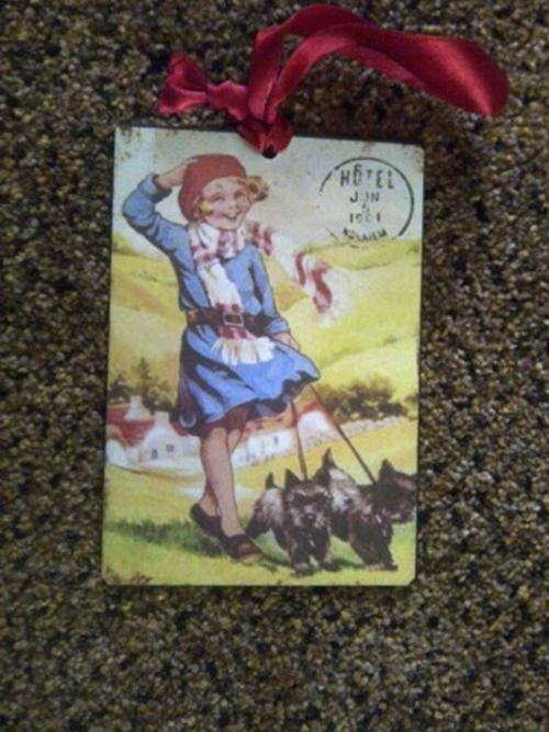 Victorian Art on Metal Plate # 4 - Size 13cm x 9cm