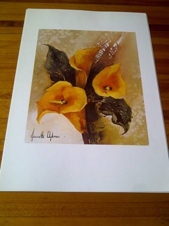 Quality Print of the Yellow Arum Lily by Jeanette Dykman (Postage R30)