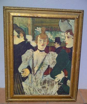 Large Print of La Gulu by Henri Toulouse - Lautrec in Old Wooden Frame