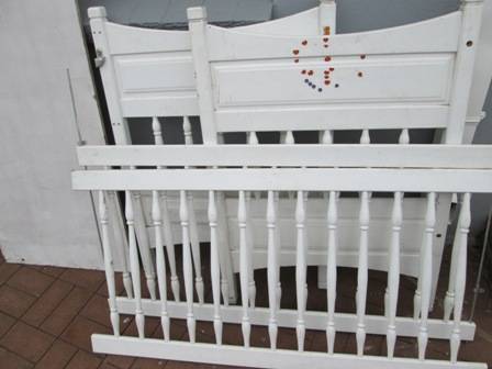 Strong Wooden Cot for Restoration - Buyer to Collect