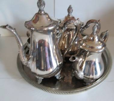 Superb Silver Plated Tea/Coffee Set with Tray