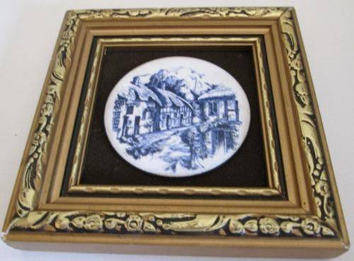 Small Decorative PG Collins Enamel Framed Art Piece - England