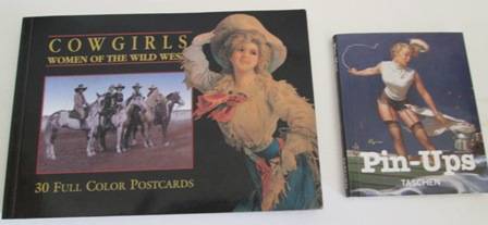 Pocket Size Booklet of Vintage Pin-Ups & Cowgirls Postcards