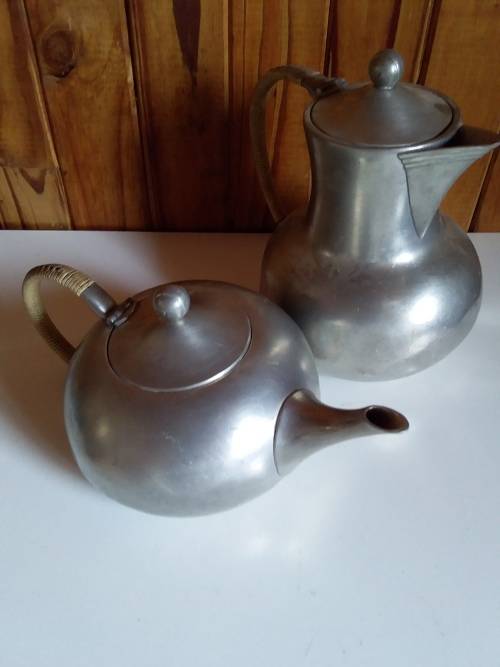 Two Royal Holland Pewter Tea Pots