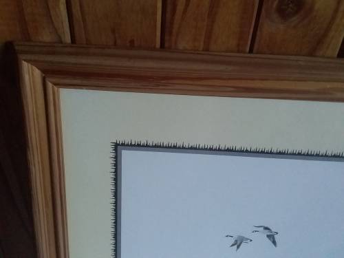 E.Ranbow Litho Print in Pine Wood Frame