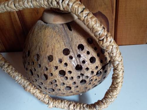 Second Hand Natural Wood Globe Covers for Light Fitting - See Description