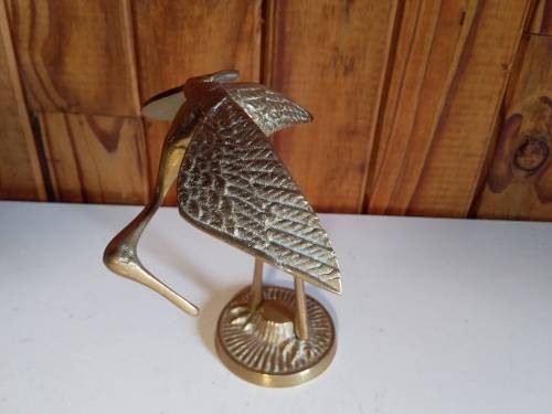 Small Brass Stork