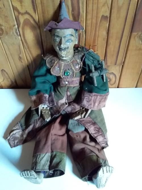 Very Old Large Wooden Handcarved Marionet