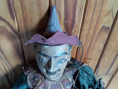 Very Old Large Wooden Handcarved Marionet