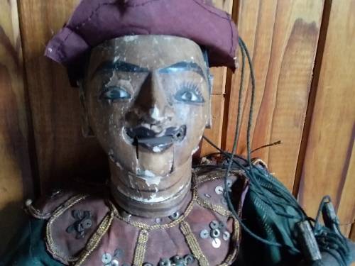 Very Old Large Wooden Handcarved Marionet