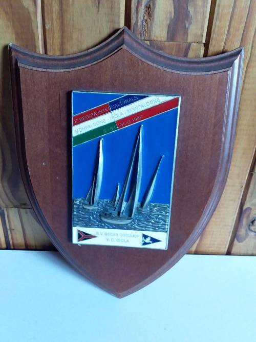 1997 Wood and Metallic Metal International Regata Plaque