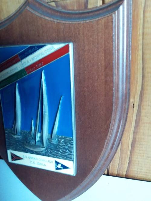 1997 Wood and Metallic Metal International Regata Plaque