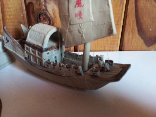 Vintage Detailed Stoneware Oriental Ornaments