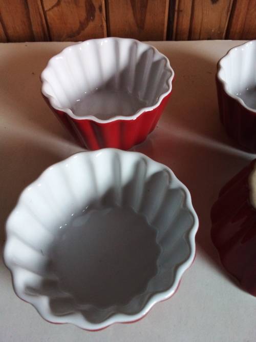 Boardmans Stoneware Red and White Small Baking Dish - Four Available