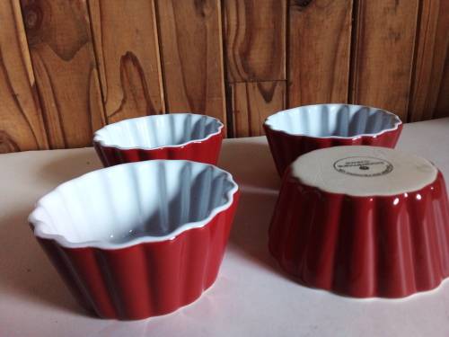 Boardmans Stoneware Red and White Small Baking Dish - Four Available