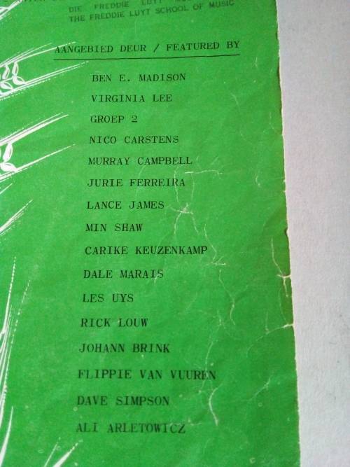 1968 Music Sheet - Groen Koringlande