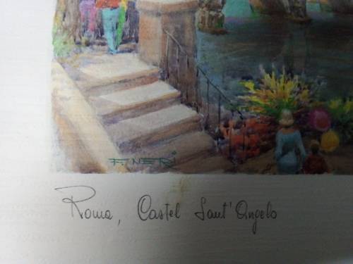 Unframed Painting by Italian Artist F. Neri