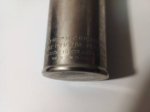 Vintage Metal Canister  - Colgate`s `Handy Grip` Shaving Stick