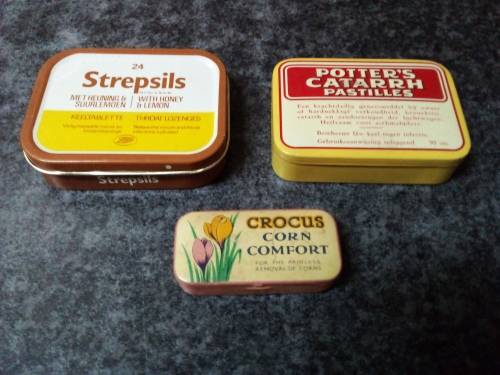 Three Small Medical Related Vintage Tins