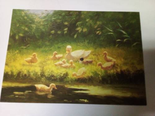 Woman`s Weekly `Ducklings by River Edge` Postcard