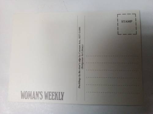 Woman`s Weekly `Ducklings by River Edge` Postcard