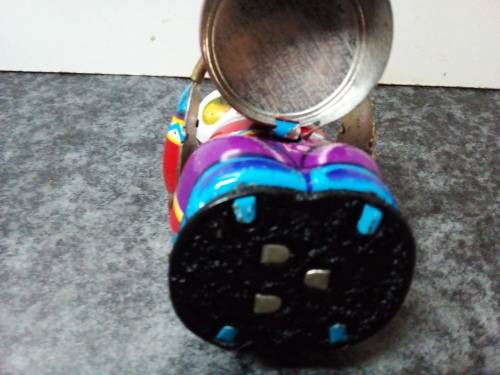 Small Vintage Tinplate Cat Playing Drum