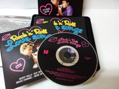 Tin with 3 cds. Rock n Roll Love Songs