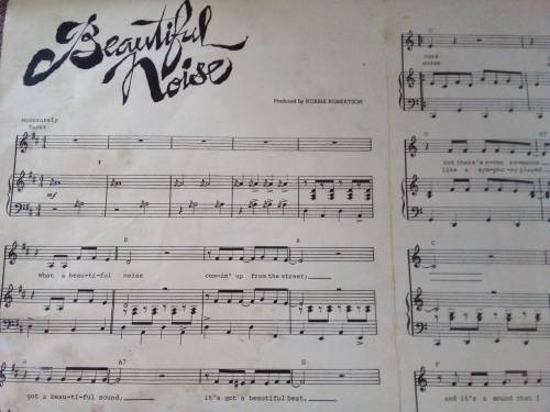 Two Old Music Sheets - Paul Simon and Neil Diamond