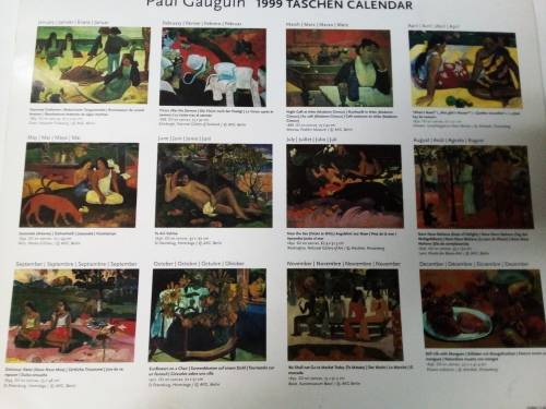 1999 Calendar with 12 x Paul Gauguin Prints