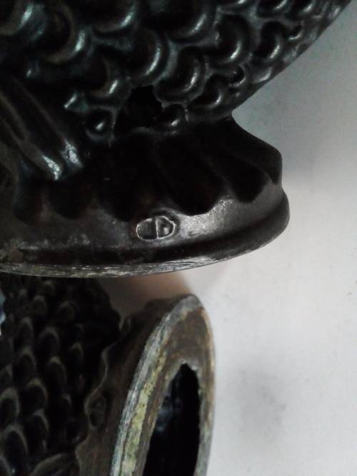 Gorgeous Solid Cast Metal Pair of Candle Holders