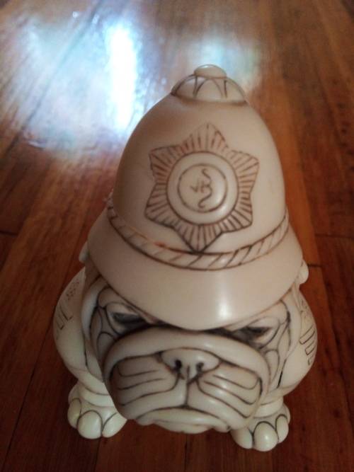 John Biccard Bobby Bulldog Crushed Marble Figurine