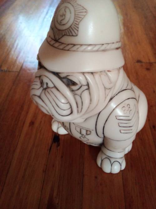 John Biccard Bobby Bulldog Crushed Marble Figurine