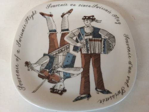 Vintage Swiss Air Souvenir Dish