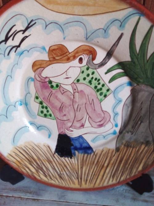 Art on Terracota  - Wheat Cutter