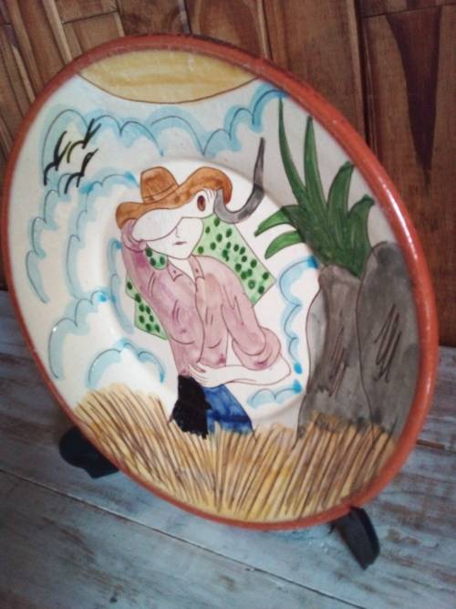 Art on Terracota  - Wheat Cutter