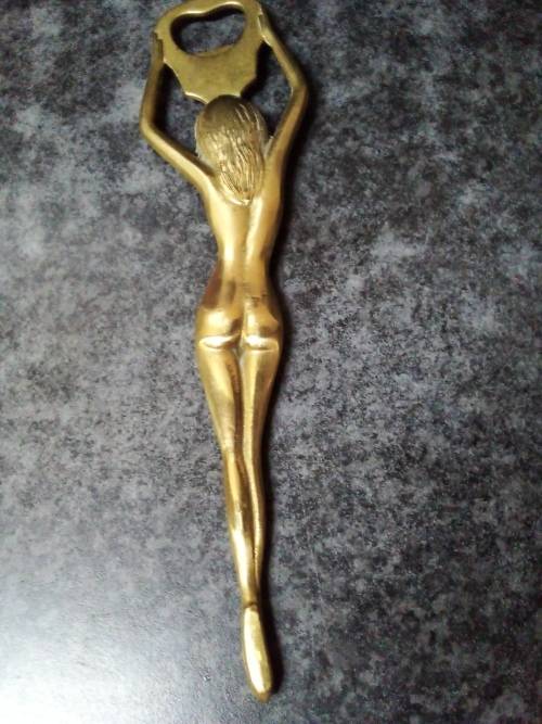 Brass Nude Bottle Cap Opener