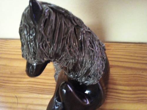 Nice Size Glazed Ceramic Sheffield Pony Ornament