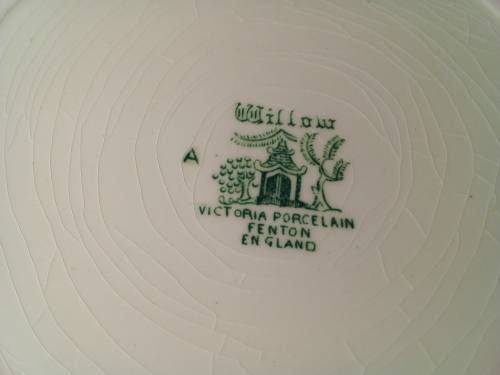 Vintage Victoria `Willow` Green Plate