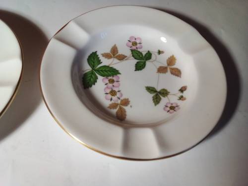 Set of Two Wedgwood Bone China Ashtrays
