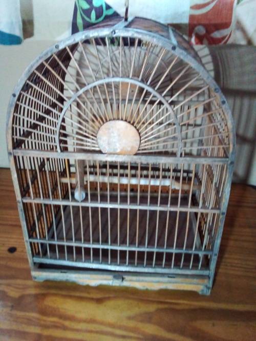 Old Bamboo Dome Shaped Bird Cage (S34)