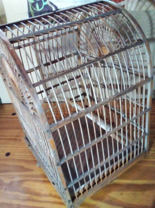 Old Bamboo Dome Shaped Bird Cage (S34)