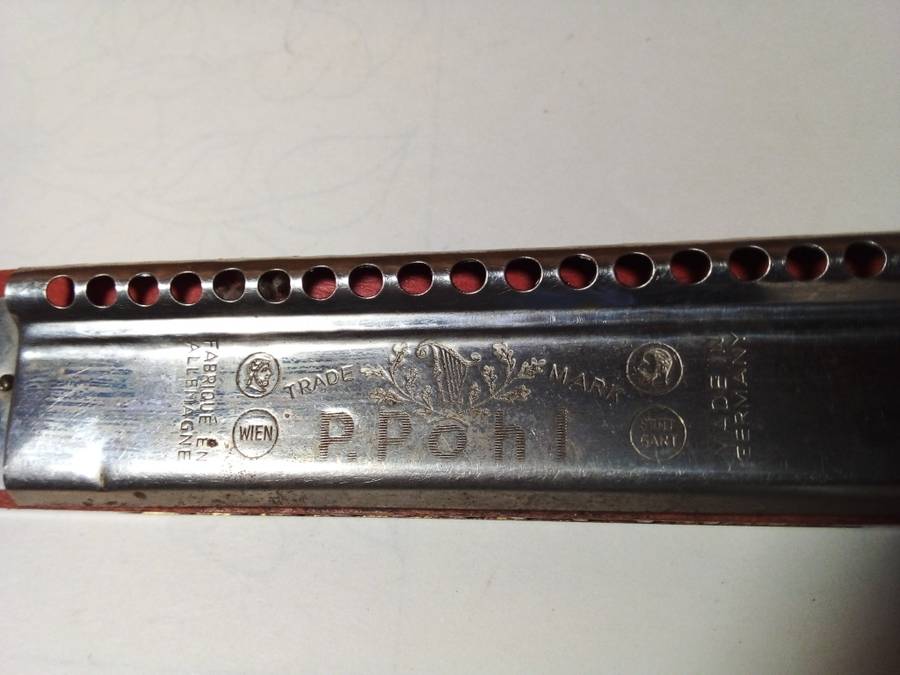 Vintage Wood & Metal Mouth Organ - Made in Germany